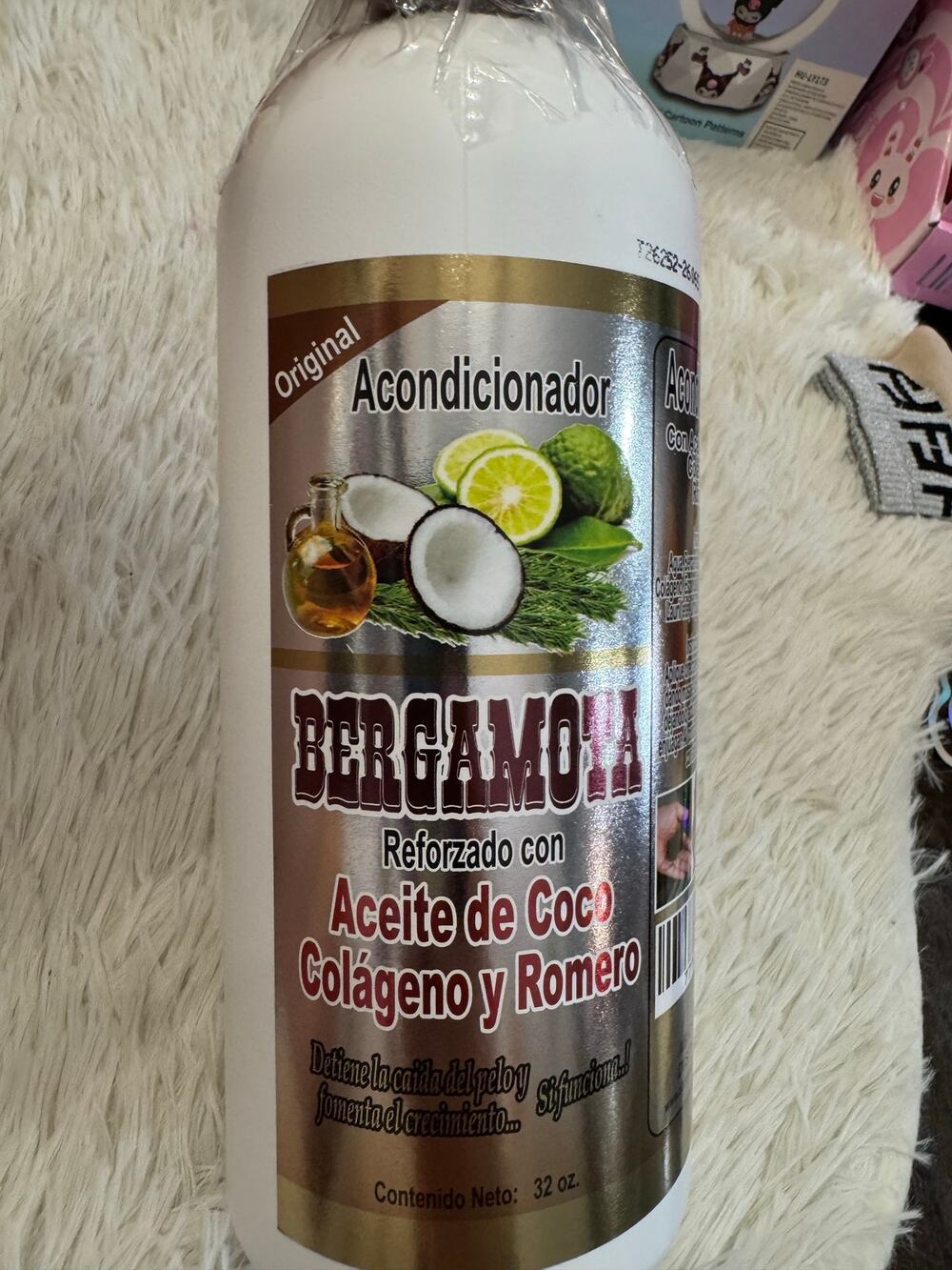 Bergamota conditioner coconut oil collagen rosemary anti hair loss strength